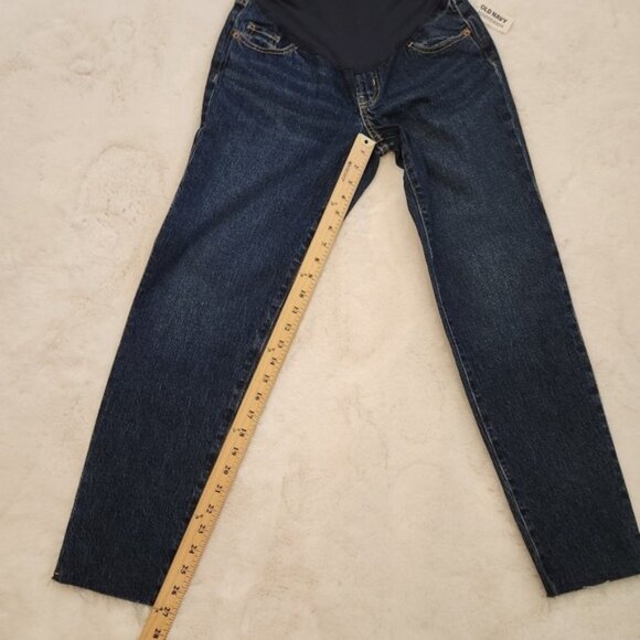 Old Navy O.G Straight Maternity Dark Blue Jeans Size 2 - Picture 9 of 11
